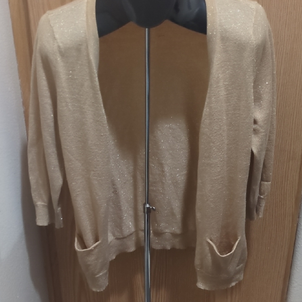 New York & Company Gold Cardigan Sweater
